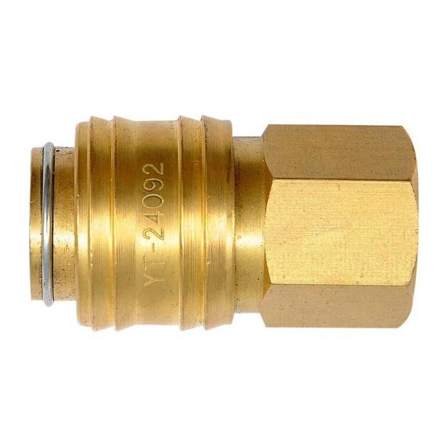 Быстросъемное латунное пневматическое соединение 1/4", резьба 1/4" YATO, фото  | SNABZHENIE.com.ua