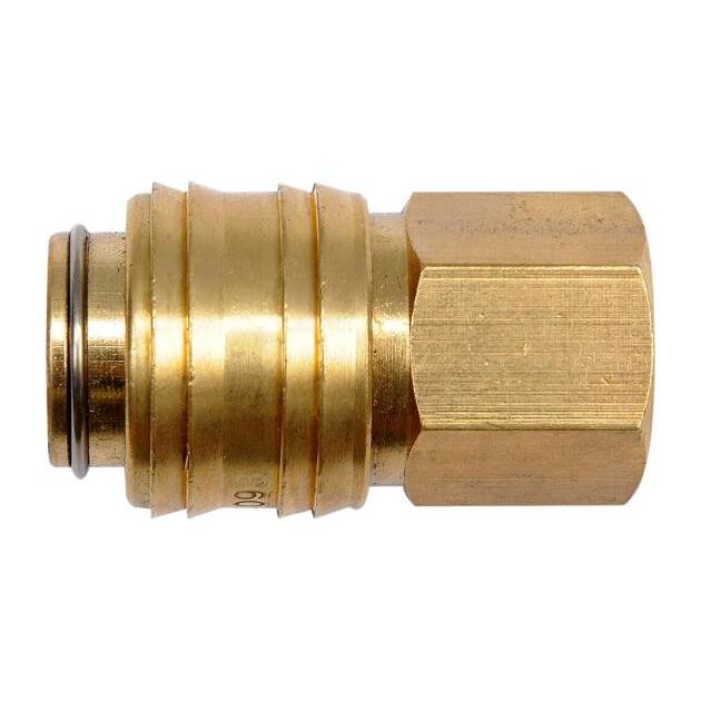 Быстросъемное латунное пневматическое соединение 1/4" с резьбой 3/8" YATO, фото  | SNABZHENIE.com.ua