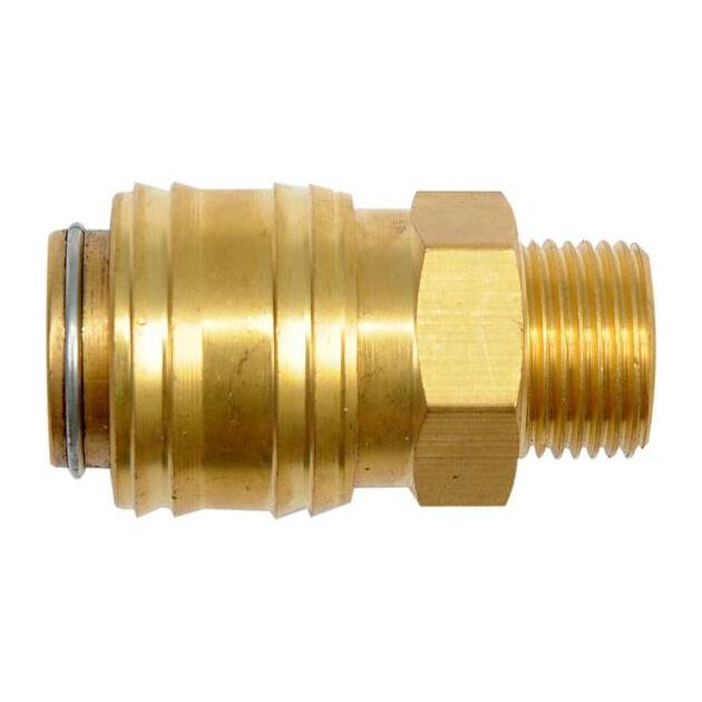 Быстросъемное латунное пневматическое соединение 1/4" YATO 3/8", фото  | SNABZHENIE.com.ua