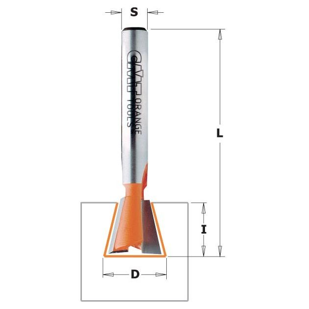 Фреза ласточкин хвост CMT 14,2 x 9,5 x 50,8 мм, хвостовик 6,35 мм, фото  | SNABZHENIE.com.ua