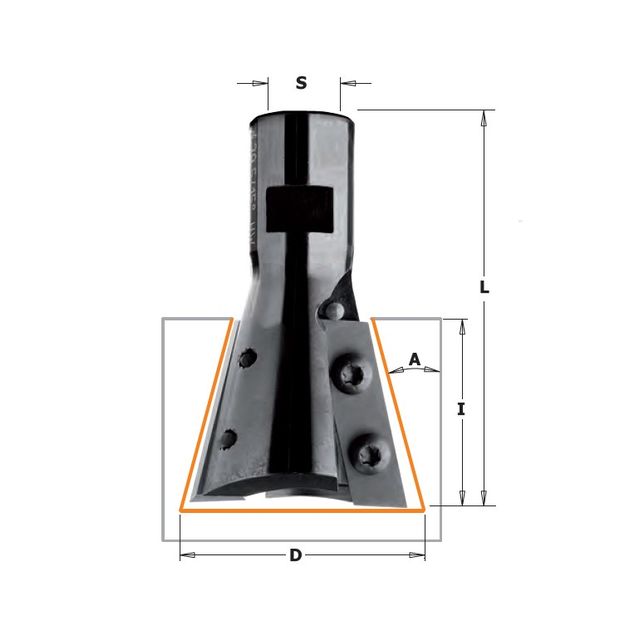 Фреза пазовая ласточкин хвост Arunda 39,5x31,5x65,5 мм M12 CMT, фото  | SNABZHENIE.com.ua