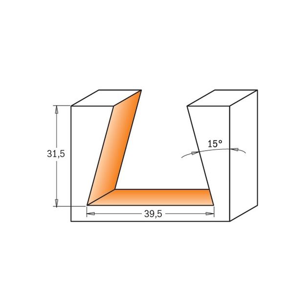 Фреза пазовая ласточкин хвост Arunda 39,5x31,5x65,5 мм M12 CMT, фото , изображение 2 | SNABZHENIE.com.ua Фреза пазовая ласточкин хвост Arunda 39,5x31,5x65,5 мм M12 CMT, фото , изображение 2 | SNABZHENIE.com.ua