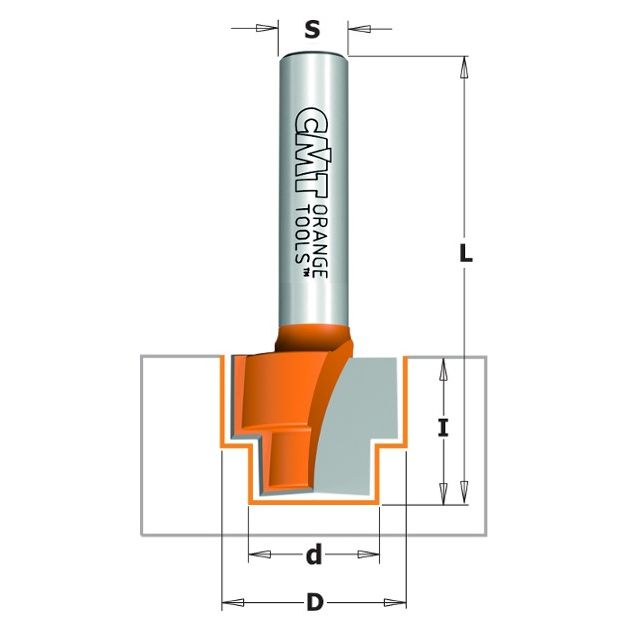 Ступенчатая фреза 19x15,9x50,8 мм, хвостовик 8 мм CMT (965.121.11), фото  | SNABZHENIE.com.ua