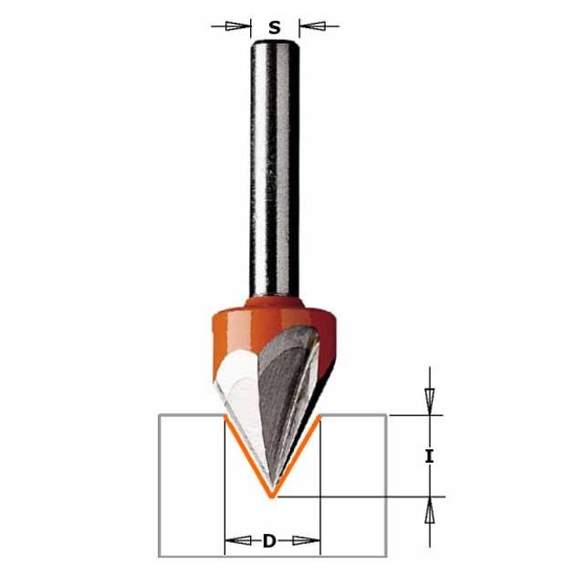 Фреза гравировальная CMT 12,7x10x50,8 мм, хвостовик 8 мм, фото  | SNABZHENIE.com.ua