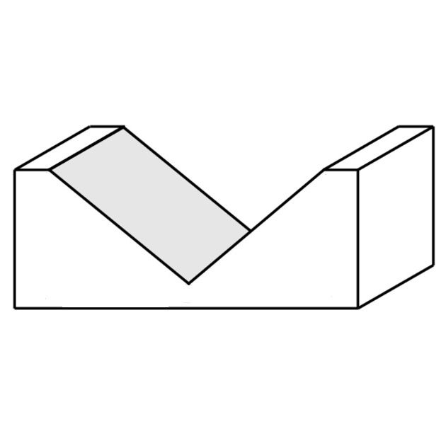 Фреза V-образная 90° 31,7x19x63,5 мм, хвостовик 8 мм CMT, фото , изображение 3 | SNABZHENIE.com.ua