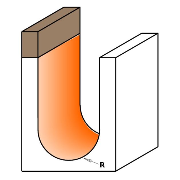 Фреза галтельная с подшипником 19x11,3x50,8 мм, хвостовик 6 мм CMT, фото , изображение 2 | SNABZHENIE.com.ua