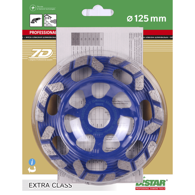 Алмазная торцевая чашка ФАТ-С 180/22,23 мм Grindex для УШМ, фото , изображение 6 | SNABZHENIE.com.ua