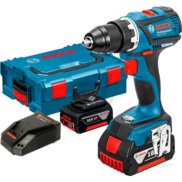 Аккумуляторная дрель-шуруповерт Bosch GSR 18 V-EC Professional, фото , изображение 2 | SNABZHENIE.com.ua