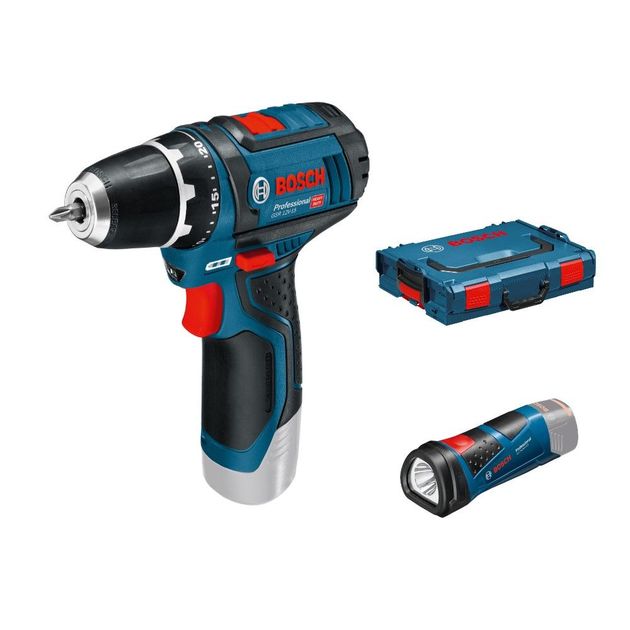 Шуруповерт GSR 12V-15 и фонарь GLI 12V-80 BOSCH, фото  | SNABZHENIE.com.ua