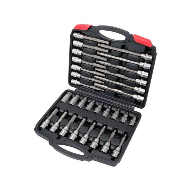 Набор головок YATO 1/2", М5-М19, l=55-200 мм, 30 элементов, фото , изображение 2 | SNABZHENIE.com.ua