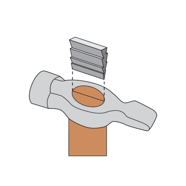 Клинии для молотков VOREL 28x32, 25x21, 25x12, 18x10, 17x8, 10 шт, фото , изображение 2 | SNABZHENIE.com.ua
