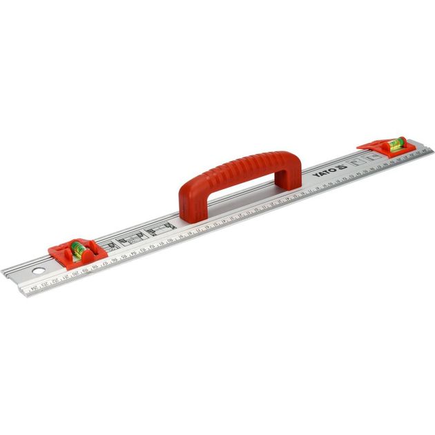 Лінійка алюмінієва з ручкою YATO 500 x 59 x 2 мм, 2 капсули (YT-70713), фото , зображення 2 | SNABZHENIE.com.ua