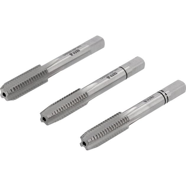 Метчик YATO М10x1.5 мм, HSS М2, l=70 мм, 3 шт (YT-2937), фото , изображение 2 | SNABZHENIE.com.ua Метчик YATO М10x1.5 мм, HSS М2, l=70 мм, 3 шт (YT-2937), фото , изображение 2 | SNABZHENIE.com.ua