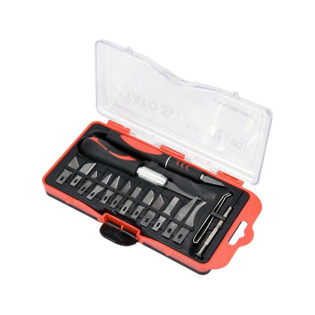 Ножі прецизійні YATO зі змінними лезами, 16 шт (YT-75370), фото , зображення 2 | SNABZHENIE.com.ua Ножі прецизійні YATO зі змінними лезами, 16 шт (YT-75370), фото , зображення 2 | SNABZHENIE.com.ua