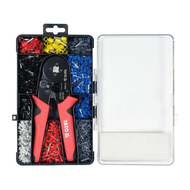 Кліщі YATO для затискання втулкових наконечників, 175мм, 0.25-10мм², фото , изображение 2 | SNABZHENIE.com.ua