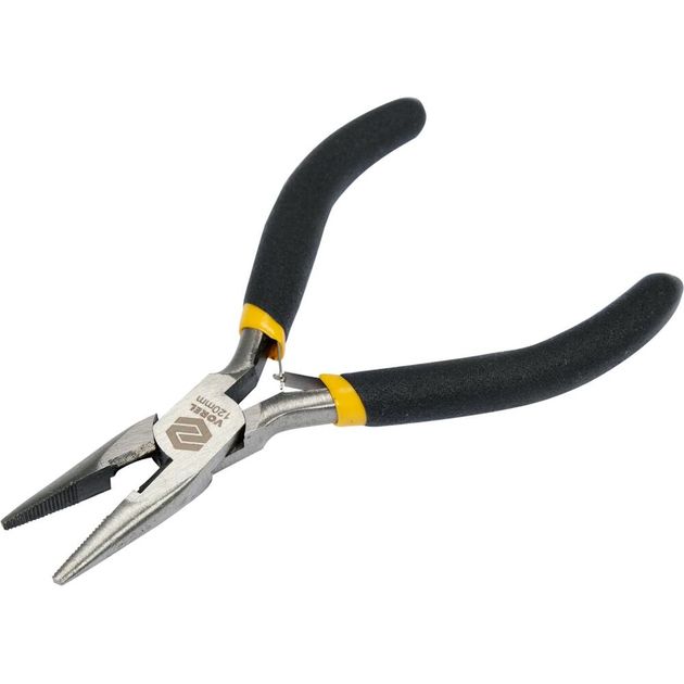 Щипці плоскі міні з ізольованими ручками VOREL, l= 125 мм [12/120], фото , зображення 2 | SNABZHENIE.com.ua