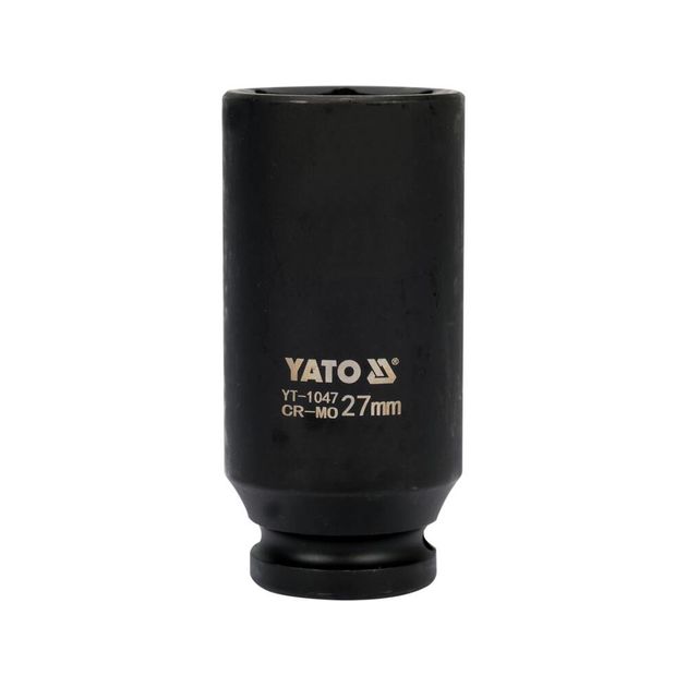 Головка торцевая ударная YATO 1/2", 27 мм, длина 78 мм, 6-гранная, фото , изображение 2 | SNABZHENIE.com.ua
