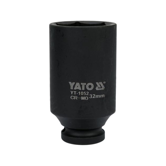 Головка торцева ударна 6-гранна, глибока, квадрат 1/2, 32 мм, довжина 78 мм YATO (YT-1052), фото , зображення 2 | SNABZHENIE.com.ua