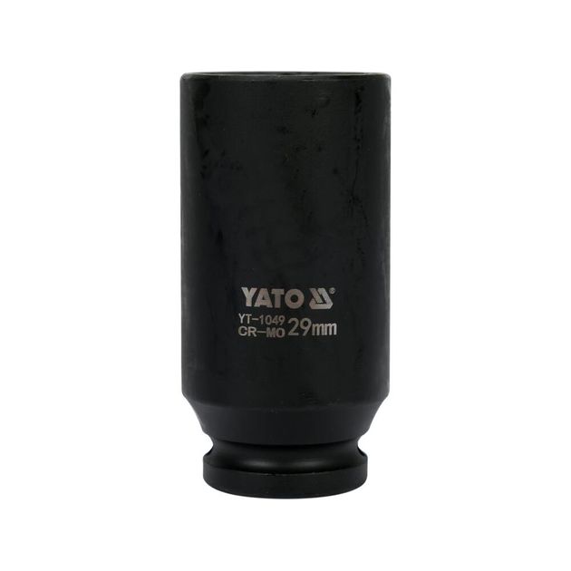 Головка торцева ударна 6-гранна, глибока, квадрат 1/2, 29 мм, довжина 78 мм YATO (YT-1049), фото , зображення 2 | SNABZHENIE.com.ua Головка торцева ударна 6-гранна, глибока, квадрат 1/2, 29 мм, довжина 78 мм YATO (YT-1049), фото , зображення 2 | SNABZHENIE.com.ua