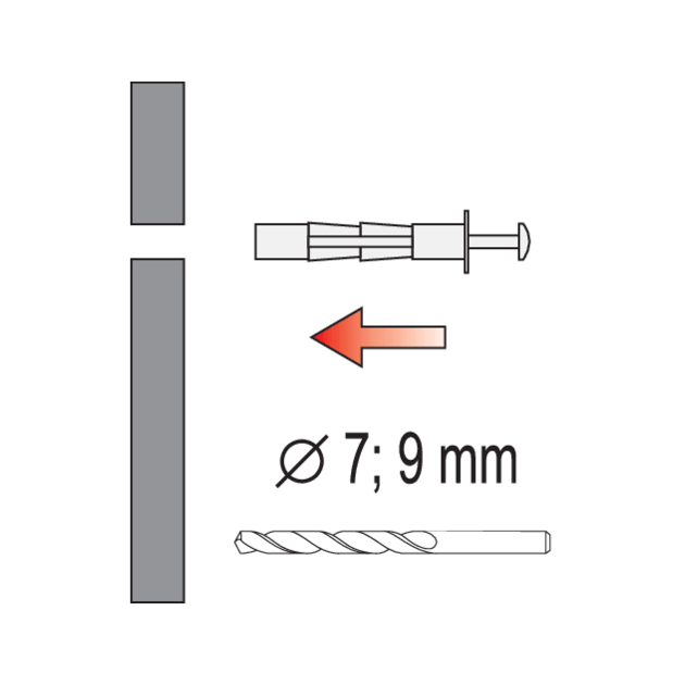 Заклепочник дюбелів "Molly" VOREL з шайбою Ø= 7, 9 мм [10/40], фото , изображение 8 | SNABZHENIE.com.ua