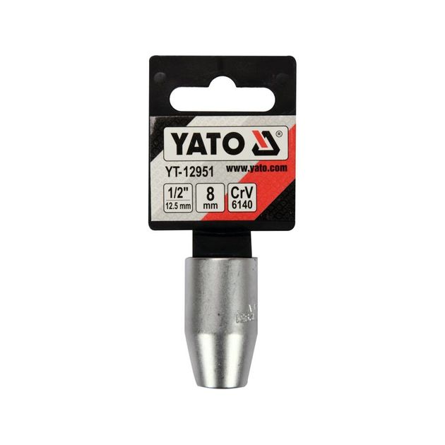 Переходник для бит YATO 1/2" квадрат, М = 8 мм (YT-12951), фото , изображение 2 | SNABZHENIE.com.ua