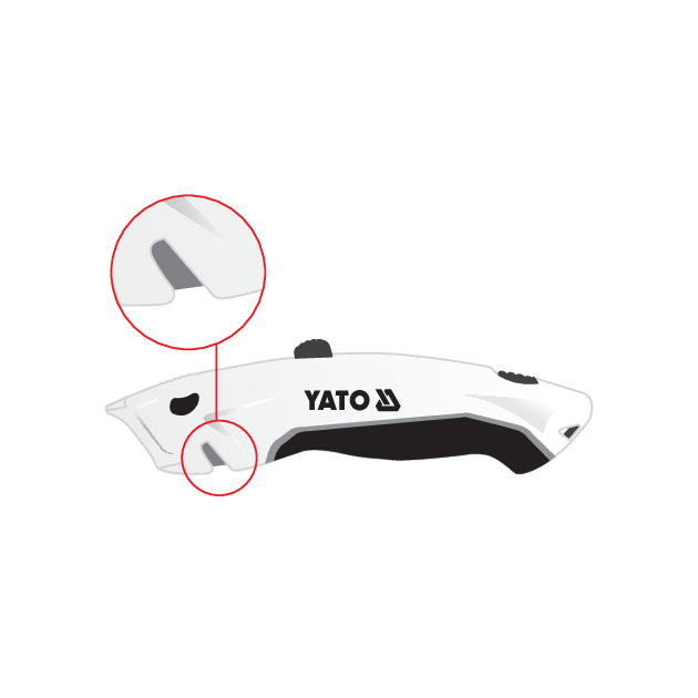 Нож строительный с трапециевидным лезвием 25 мм YATO (YT-75201), фото , изображение 4 | SNABZHENIE.com.ua