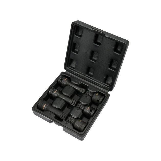 Набор ударных насадок SPLINE YATO 1/2" и M14, M16, M18, 6 шт, 43/78 мм, фото , изображение 2 | SNABZHENIE.com.ua