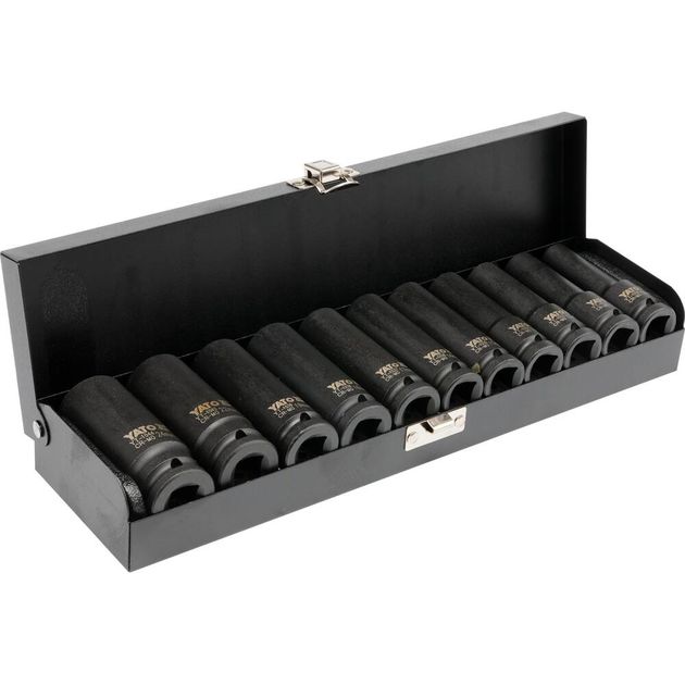 Ударные торцевые головки 1/2", глубокие, 10-24 мм, 11 шт. YATO, фото , изображение 6 | SNABZHENIE.com.ua Ударные торцевые головки 1/2", глубокие, 10-24 мм, 11 шт. YATO, фото , изображение 6 | SNABZHENIE.com.ua