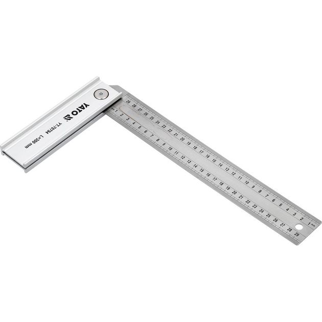 Кутник регульований 90°-45°-135° YATO l= 300 мм зі стопкою l= 160 мм, фото , зображення 4 | SNABZHENIE.com.ua