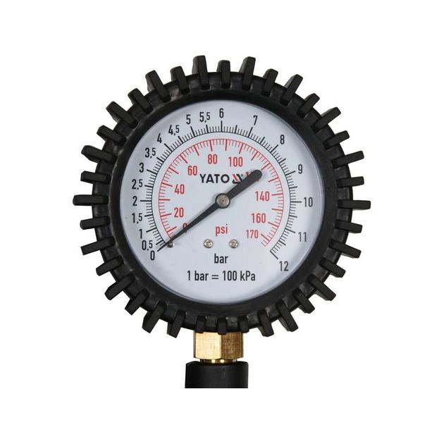 Пістолет для накачки шин YATO з манометром 0.8 MPa, 1/4, шланг 440 мм (YT-23703), фото , зображення 2 | SNABZHENIE.com.ua