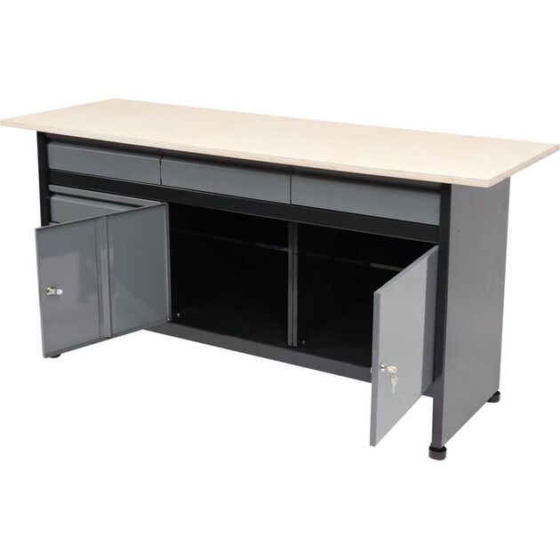 Стіл для майстерні VOREL, 1700x600x840 мм, 6 шухляд, лакована бляха, фото , изображение 6 | SNABZHENIE.com.ua