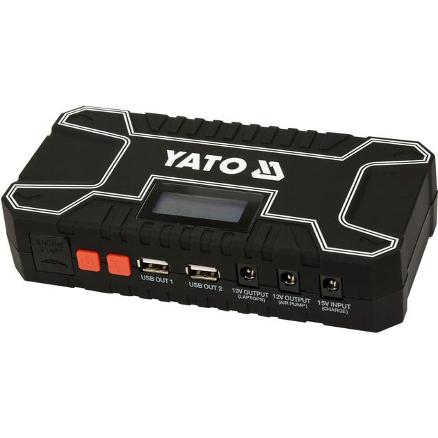 Пускова-зарядна батарея Li-Pol YATO 12000 мАг, 300/500 А, живлення через USB: 5В, 2А, фото , зображення 3 | SNABZHENIE.com.ua