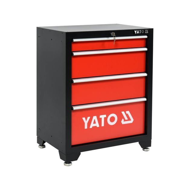 Шкаф для мастерской YATO, 4 ящика, 660x457x863 мм (YT-08933), фото , изображение 2 | SNABZHENIE.com.ua