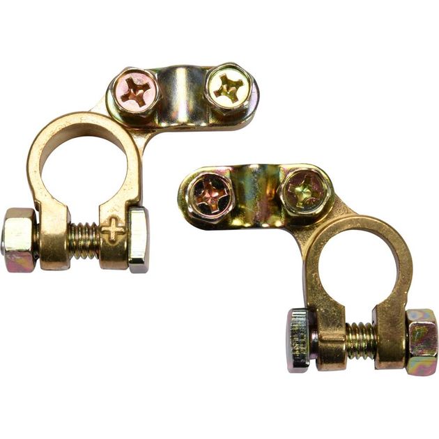 Акумуляторні клеми VOREL, набір 2 шт., фото , изображение 2 | SNABZHENIE.com.ua