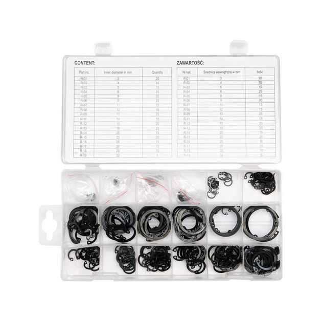 Стопорні кільця внутрішні YATO набір, 300 шт (YT-06881), фото , зображення 2 | SNABZHENIE.com.ua Стопорні кільця внутрішні YATO набір, 300 шт (YT-06881), фото , зображення 2 | SNABZHENIE.com.ua