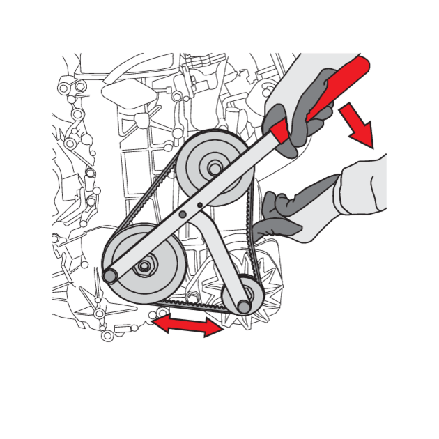 Ключ для натяження ременя ГРМ двигуна YATO з вставками, комплект 11 елементів (YT-0627), фото , зображення 8 | SNABZHENIE.com.ua