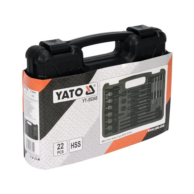 Набір інструментів YATO для демонтажу свічок накалювання в двигунах 22 шт. HSS (YT-05345), фото , зображення 4 | SNABZHENIE.com.ua