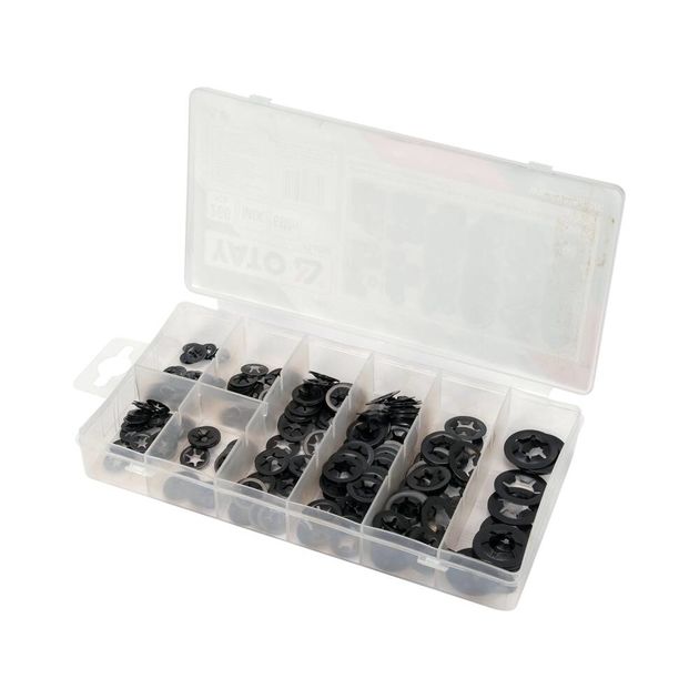 Шайби фіксувальні сталеві YATO: М3- М12, 260 шт., фото , зображення 2 | SNABZHENIE.com.ua Шайби фіксувальні сталеві YATO: М3- М12, 260 шт., фото , зображення 2 | SNABZHENIE.com.ua