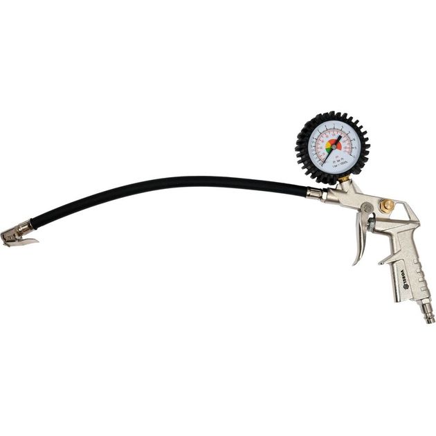 Пістолет пневматичний VOREL для накачування з манометром, 2.8-10 бар [10/40], фото , зображення 2 | SNABZHENIE.com.ua