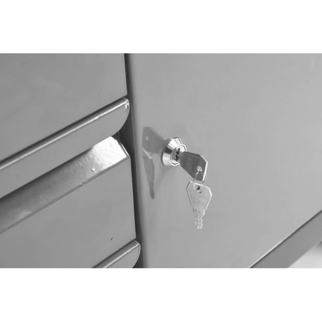 Стіл для майстерні VOREL : 1160 х 600 х 840 мм, 5 шухляд, з лакованої бляхи t= 0.8-1 мм [1], фото , зображення 14 | SNABZHENIE.com.ua