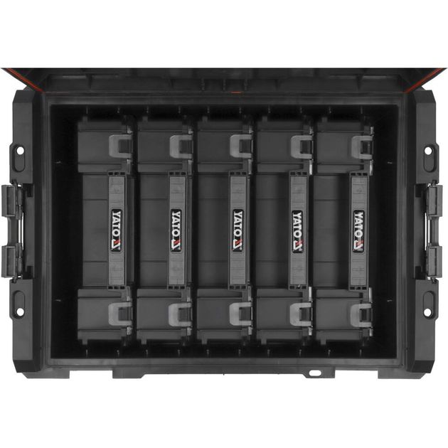 Ящик для органайзеров YATO 5 секций 240х450х320 мм, 23В S12, S1, фото , изображение 5 | SNABZHENIE.com.ua