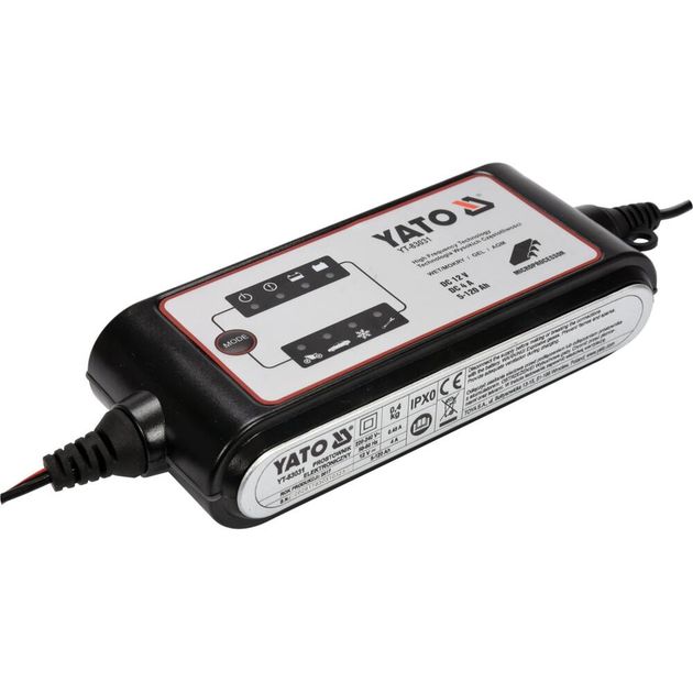 Преобразователь напряжения YATO 230 В AC в 12 В DC, 4 А, 5-120 А/ч, фото , изображение 2 | SNABZHENIE.com.ua