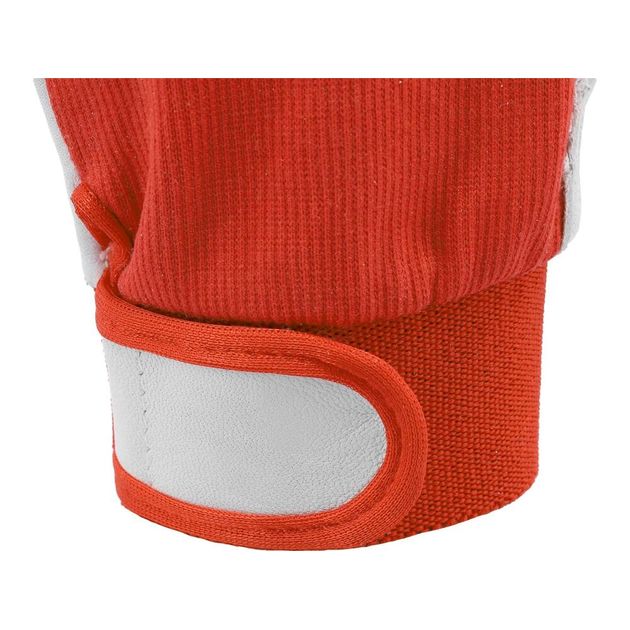 Перчатки рабочие YATO хлопок/кожа, бело-красные, размер 10, фото , изображение 14 | SNABZHENIE.com.ua