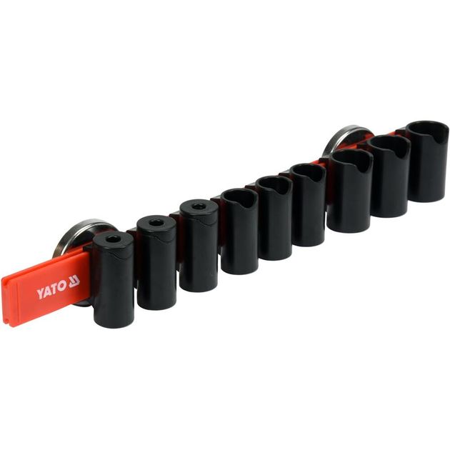 Пластиковая рейка с магнитным креплением для 9 инструментов YATO 350 мм, фото , изображение 4 | SNABZHENIE.com.ua Пластиковая рейка с магнитным креплением для 9 инструментов YATO 350 мм, фото , изображение 4 | SNABZHENIE.com.ua