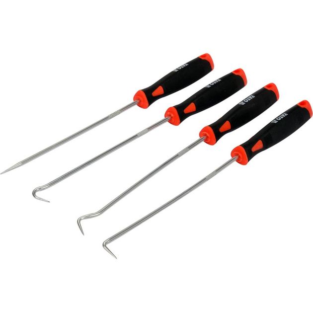 Набор длинных крючков с ручкой YATO и шило, 240 мм, 4 шт., фото , изображение 2 | SNABZHENIE.com.ua Набор длинных крючков с ручкой YATO и шило, 240 мм, 4 шт., фото , изображение 2 | SNABZHENIE.com.ua