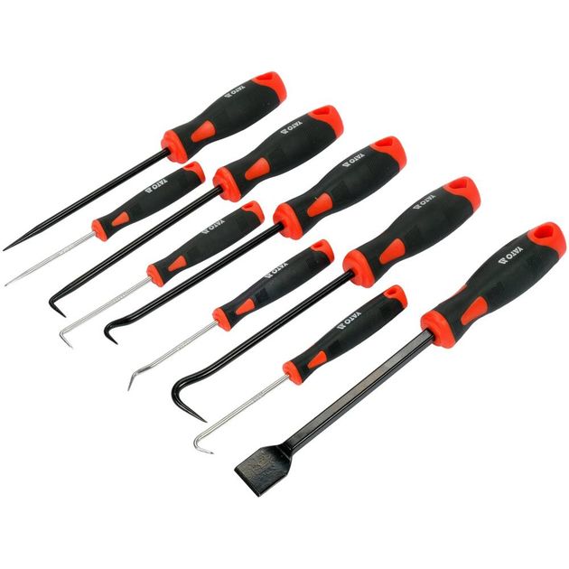 Набір гачків YATO з ручкою, скребок та шило, 9 шт, 162 мм, фото , изображение 2 | SNABZHENIE.com.ua Набір гачків YATO з ручкою, скребок та шило, 9 шт, 162 мм, фото , изображение 2 | SNABZHENIE.com.ua