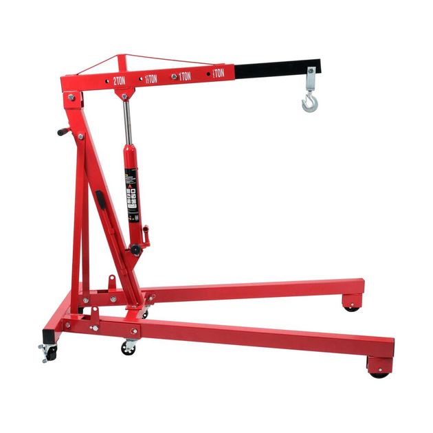 Кран подкатний гідравлічний, розкладний YATO, вантажопідйомність 2 т, висота 157 см, діапазон 2,5-230 см (YT-55557), фото , зображення 2 | SNABZHENIE.com.ua Кран подкатний гідравлічний, розкладний YATO, вантажопідйомність 2 т, висота 157 см, діапазон 2,5-230 см (YT-55557), фото , зображення 2 | SNABZHENIE.com.ua