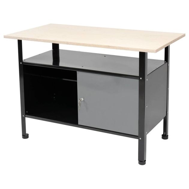 Стіл для майстерні VOREL: 1160х 600х 830 мм, з лакованої бляхи t=0.8-1 мм, стільниця 116х60х2 см [1], фото , зображення 2 | SNABZHENIE.com.ua