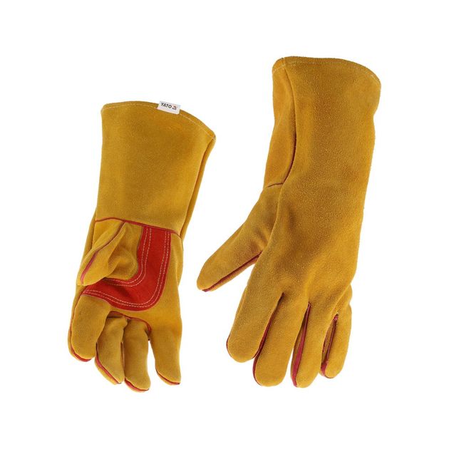 Перчатки сварщика YATO термостойкие кожаные, размер 10, изоляция., фото , изображение 2 | SNABZHENIE.com.ua