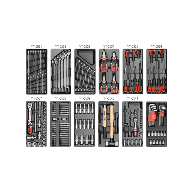 Шкаф с инструментами YATO на колесах, 6 ящиков, 185 шт (YT-55307), фото , изображение 6 | SNABZHENIE.com.ua Шкаф с инструментами YATO на колесах, 6 ящиков, 185 шт (YT-55307), фото , изображение 6 | SNABZHENIE.com.ua